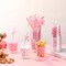 100 Set 12 oz Coquette Bow Plastic Cups with Lids and Straws Disposable Bow Daisy Clear Plastic Cups